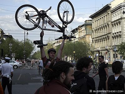 Critical Mass April 2009 in Budapest