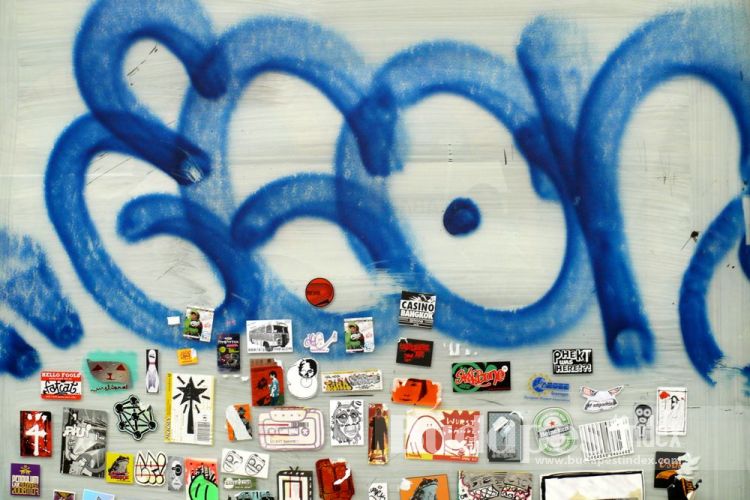 Stickers+tags. Budapest Street Art