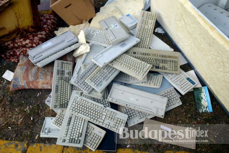 Garbage day in Budapest