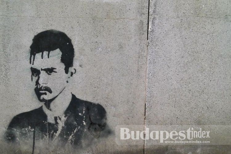 József Attila (1905 – 1937), famous Hungarian poet. Budapest Street Art